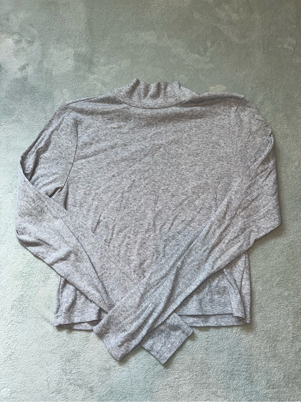 American Apparel Heather Gray Long Sleeve Turtleneck Top